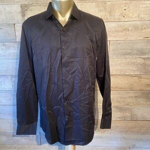 Brogue Italy men’s  black button up shirt in size large‎
